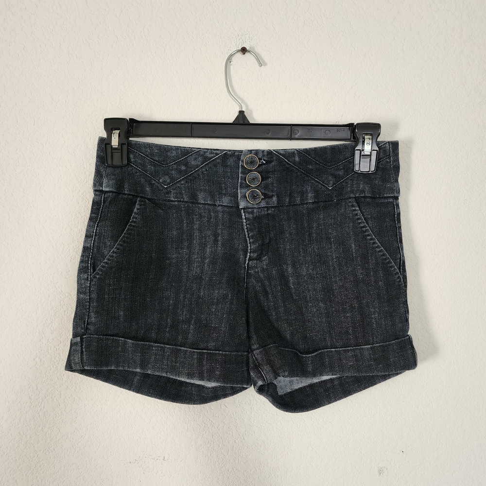 Boom Boom Jeans - Junior's Pre-owned - Black Denim Shorts - Size: Junior's 7